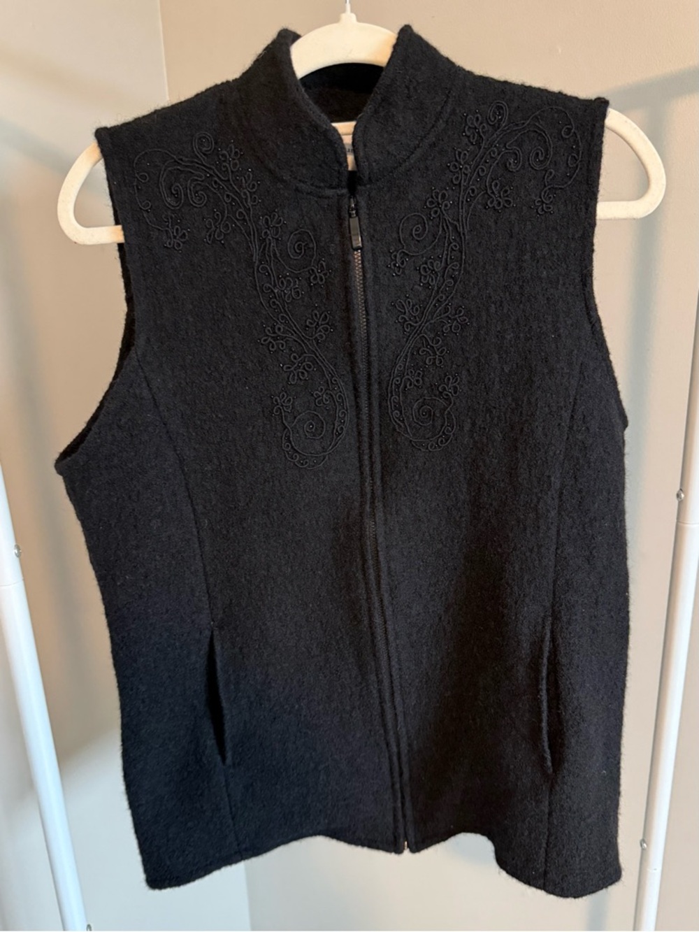 Alfred Dunner Charcoal Wool Vest